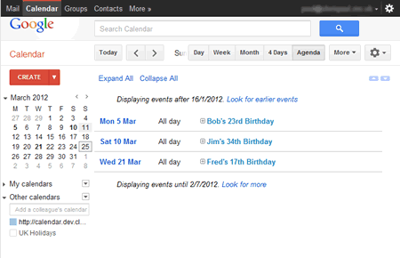 Google Calendar